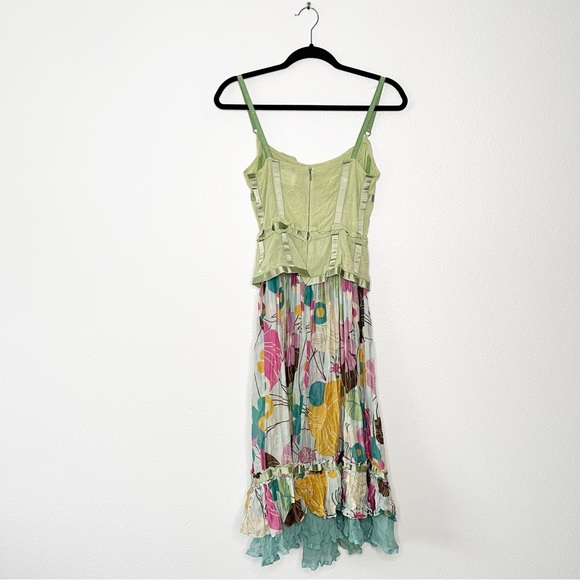 VTG Dolce & Gabbana Multicolor Patchwork Cotton 90s Midi Dress Fairy Size 38 - Picture 4 of 9